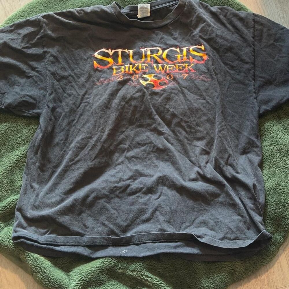 Unbranded Men's Black and Navy T-shirt